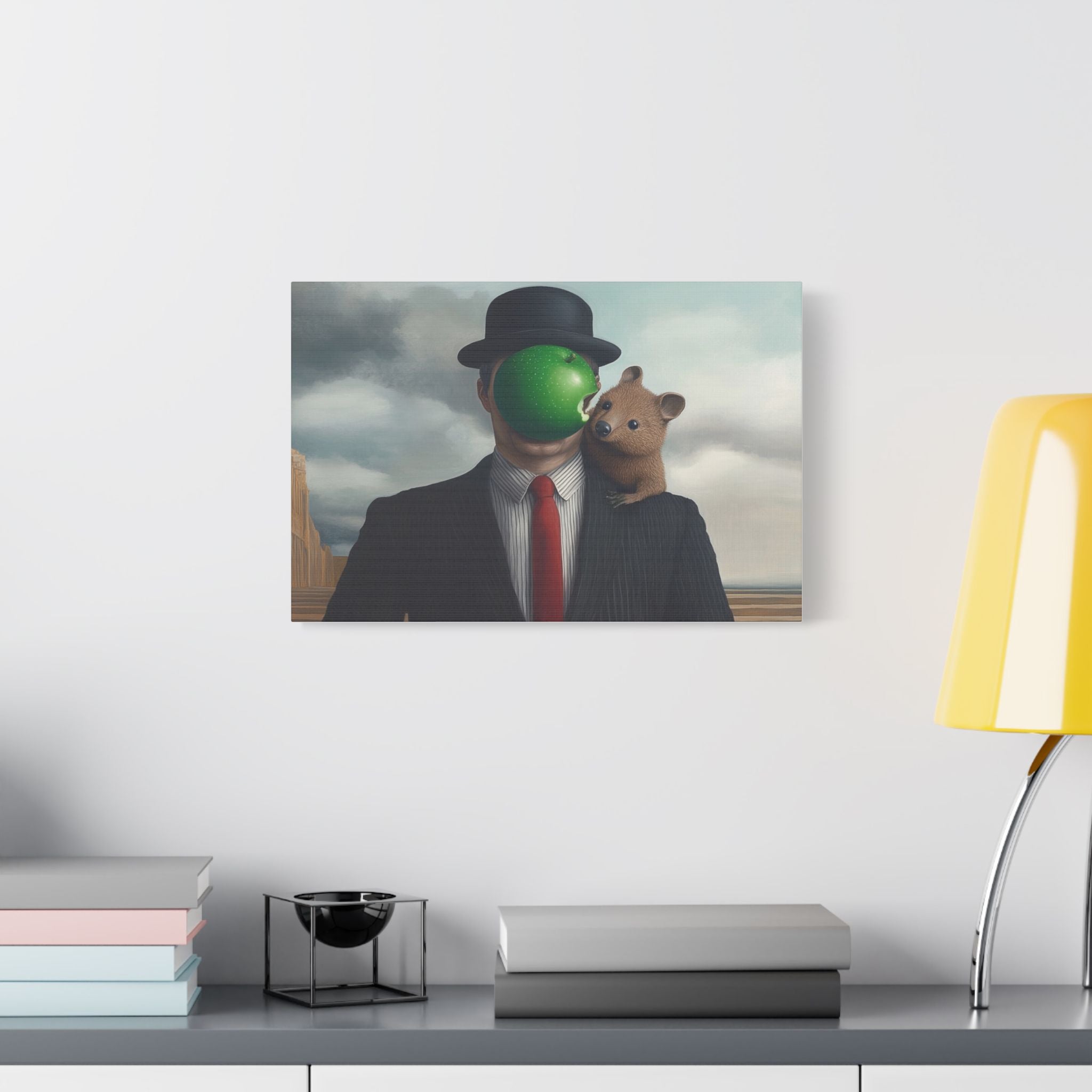 Quokka's Bite - The Son of Man Parody Canvas Print