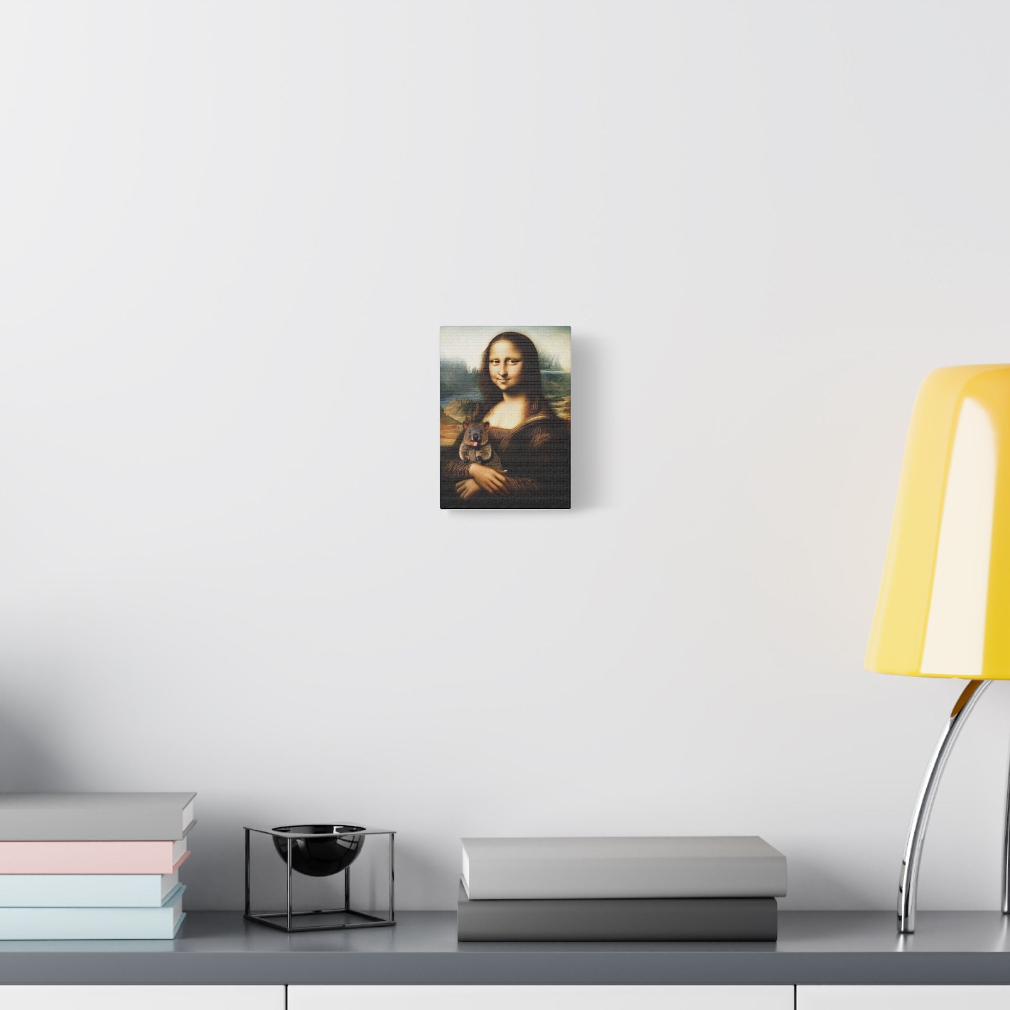 Quokka Charm - Mona Lisa Parody Canvas Print