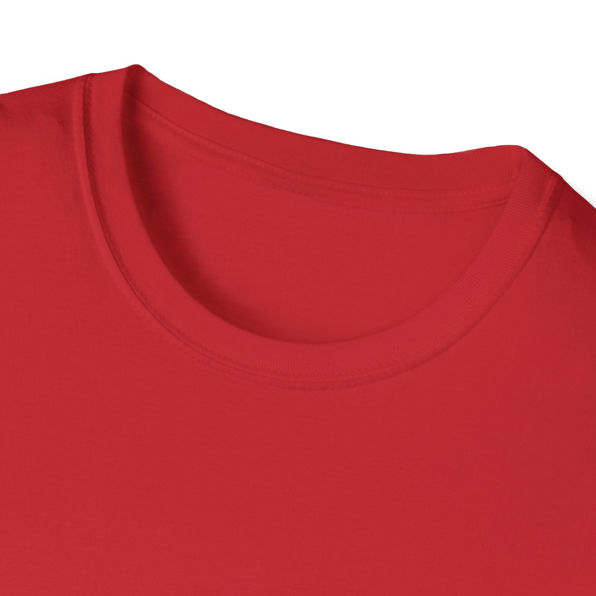 Close-up view of the 'Enjoy Quokka Cola' design on a red unisex T-shirt, highlighting the bold and vibrant print.