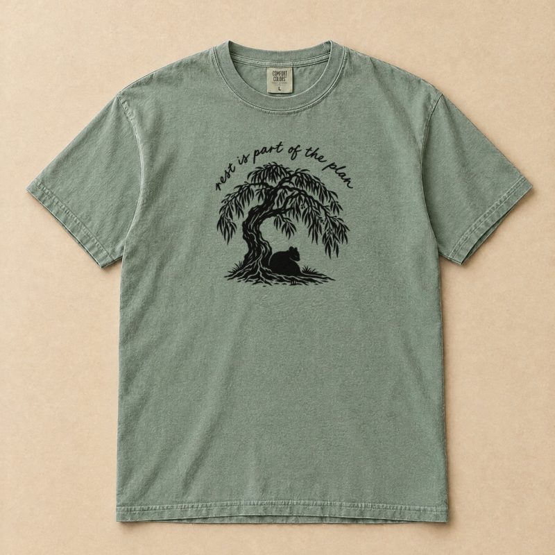 Rest Is Part of the Plan Quokka T-Shirt – Handwritten Peppermint Tree Tee