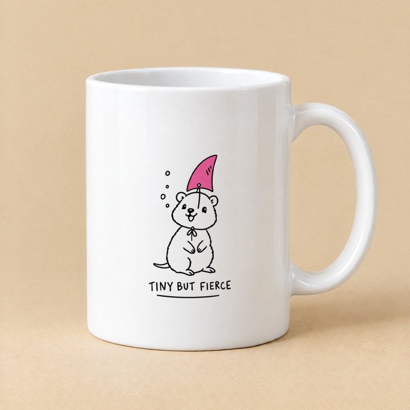 Tiny but Fierce Quokka Mug – Cute Shark Fin Quokka Coffee Mug 11oz