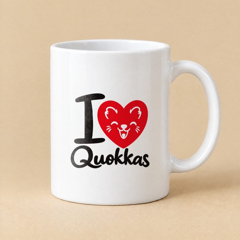 I Love Quokkas Ceramic Mug – Cute Quokka Coffee Cup