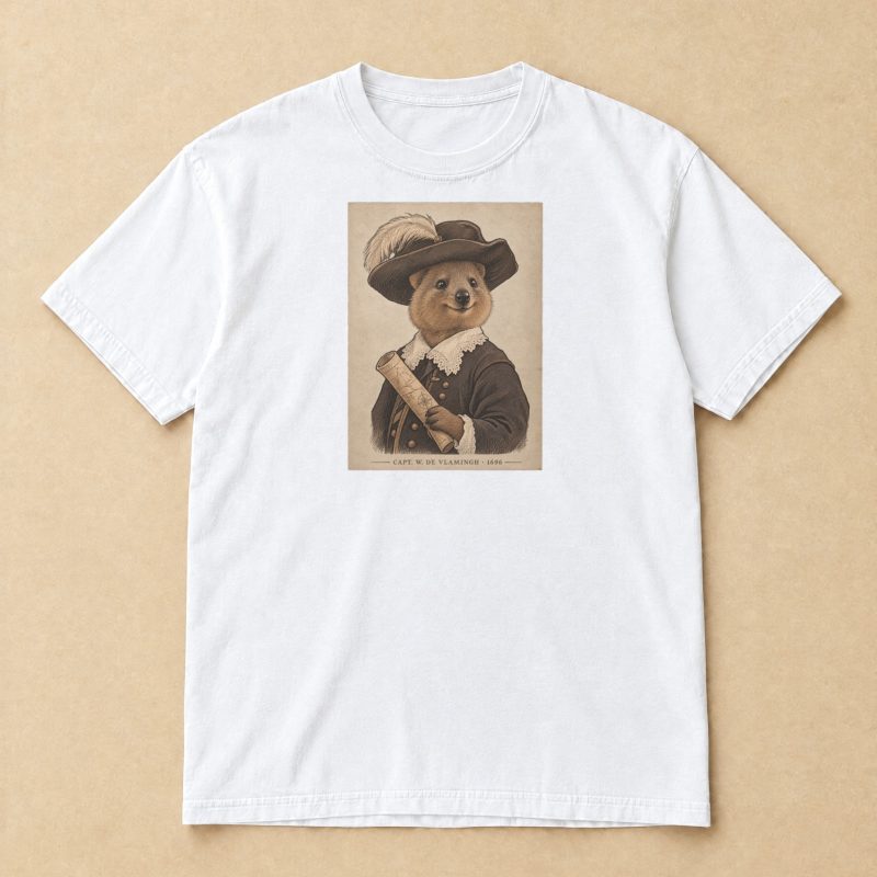 Captain Quokka 1696 T-Shirt – Vintage Explorer Portrait Tee