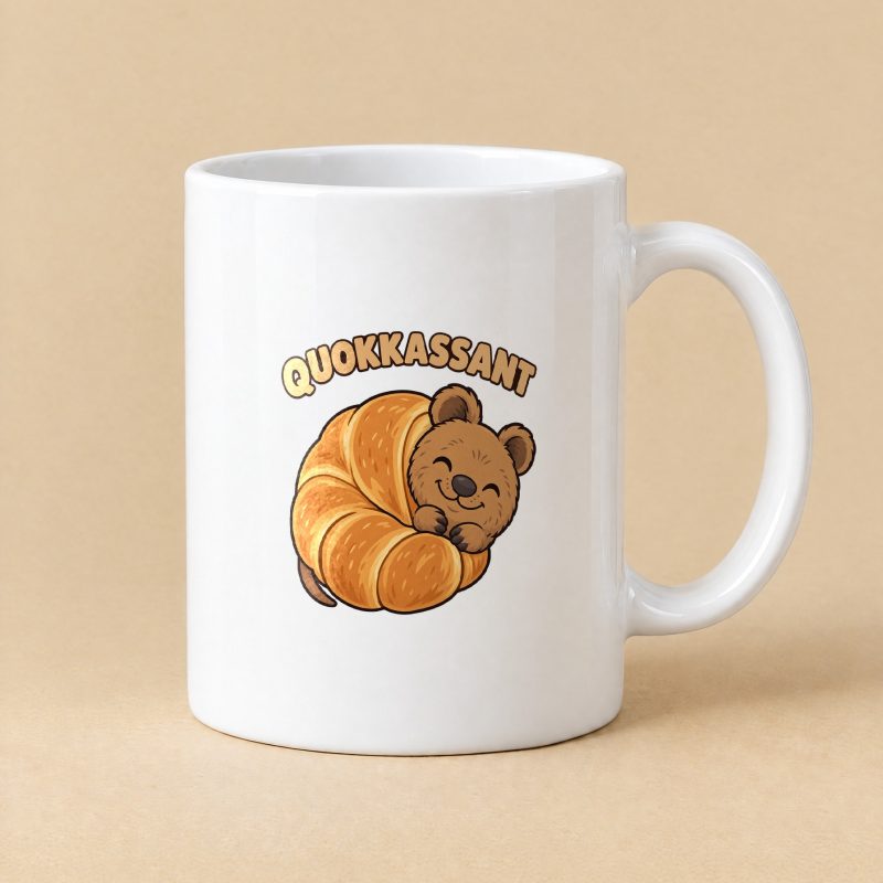 Quokkassant Mug – Croissant Pun Quokka Coffee Mug 11oz
