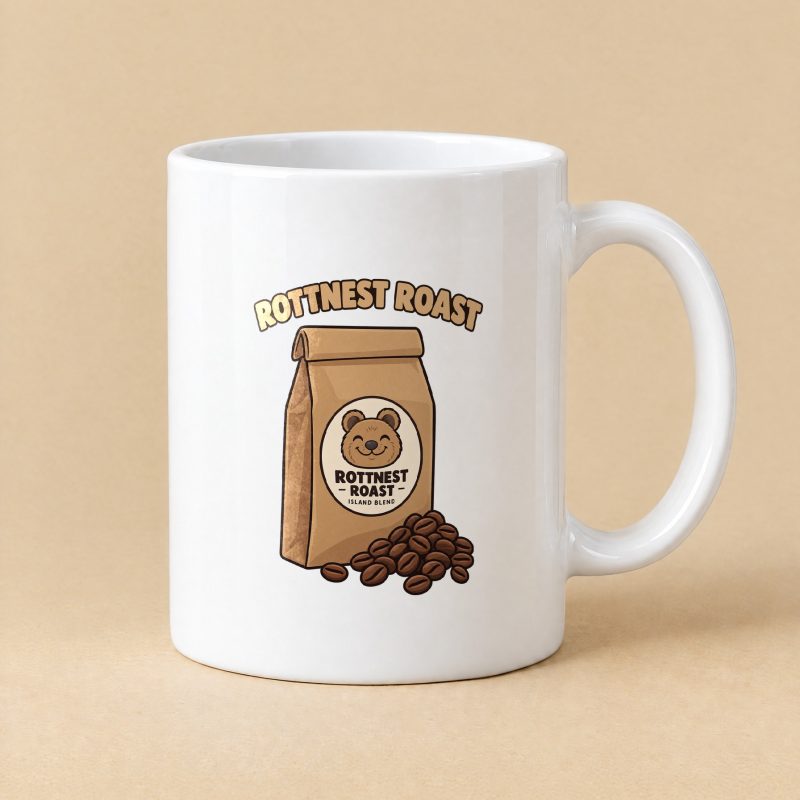 Rottnest Roast Mug – Quokka Coffee Bag Pun Mug 11oz