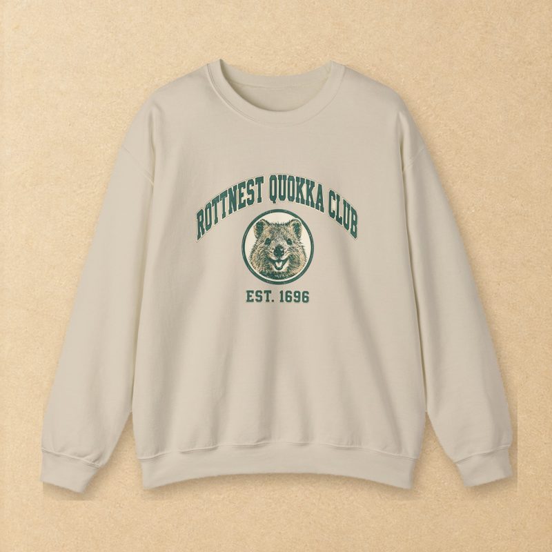 Rottnest Quokka Club Sweatshirt – Varsity Quokka Crewneck