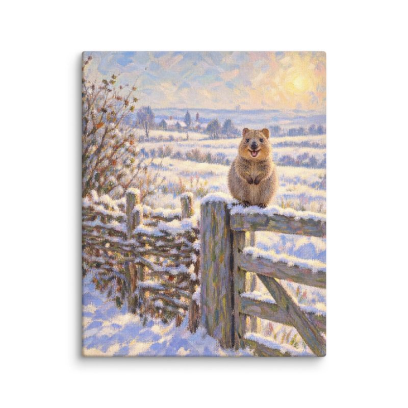 The Quokka on the Gate Canvas Print – 16″×20″