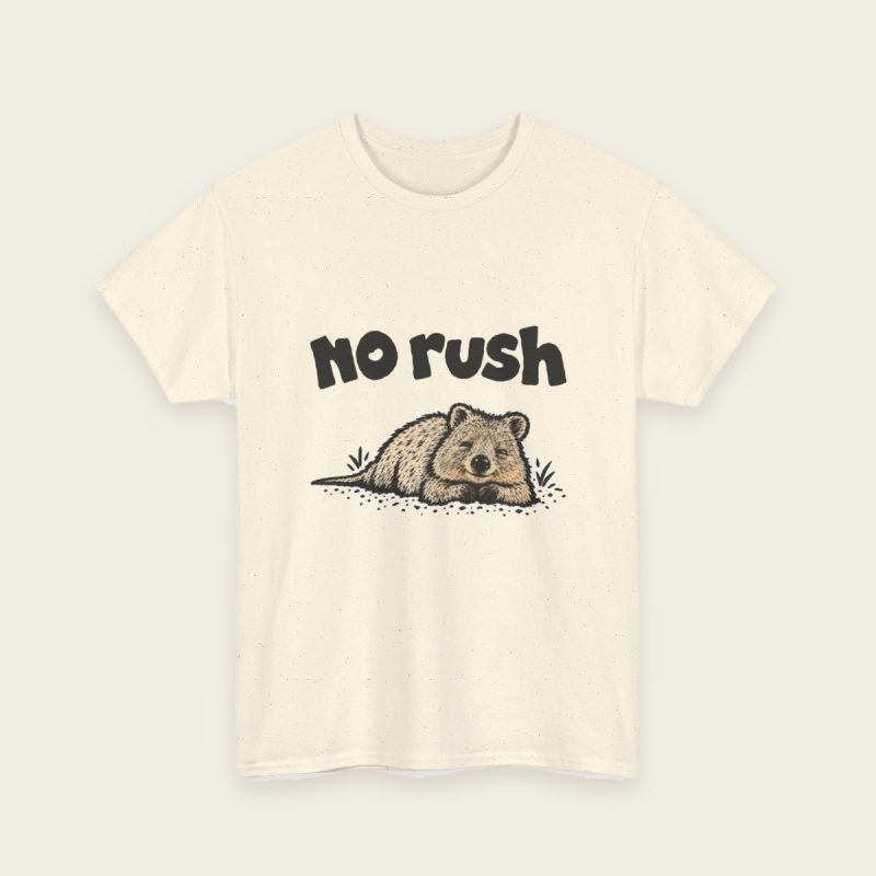 no rush natural quokka t-shirt