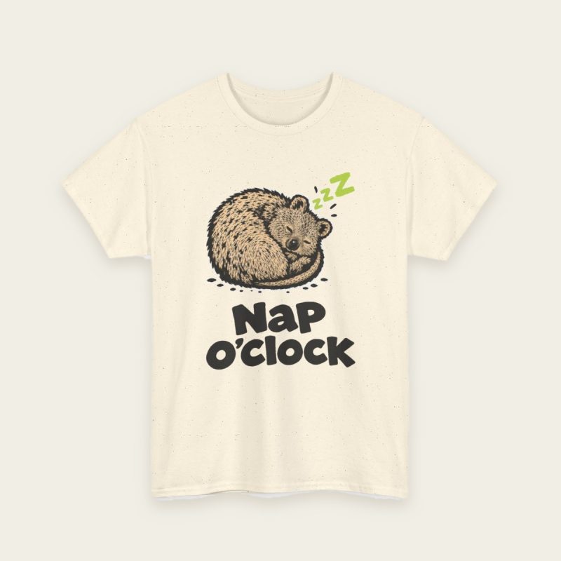 nap oclock natural quokka t-shirt