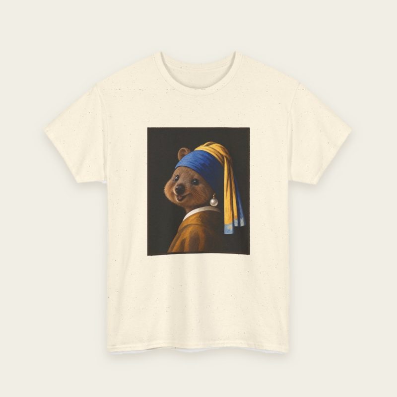 Quokka with a Pearl Earring T-Shirt – natural tee