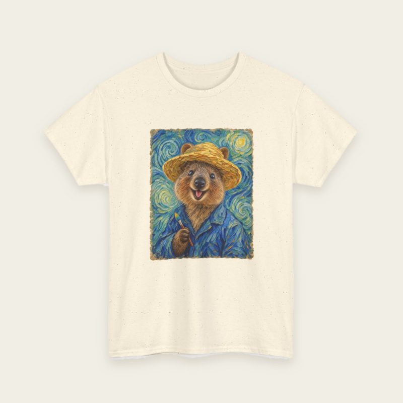 Van Gogh Self-Portrait Quokka T-Shirt – natural tee