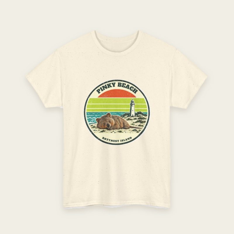 pinky beach natural quokka t-shirt