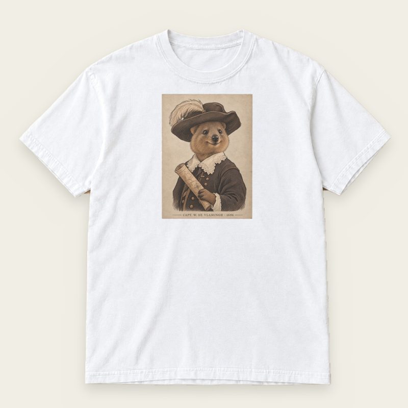Captain Quokka 1696 T-Shirt – Vintage Explorer Portrait Tee