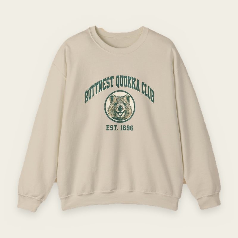 Rottnest Quokka Club Sweatshirt – Varsity Quokka Crewneck