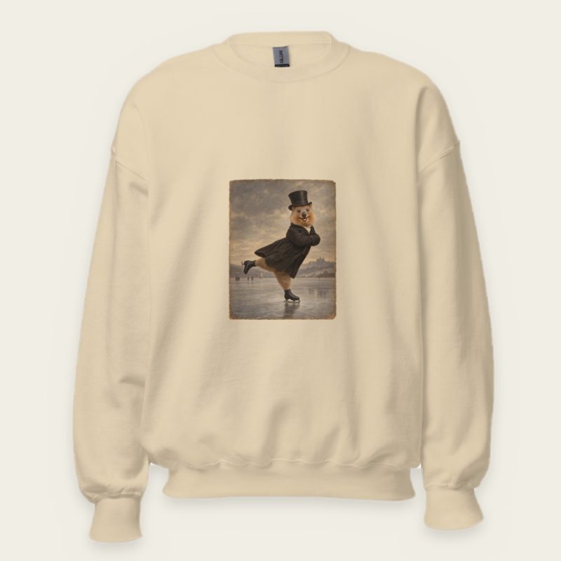 The Skating Quokka Sweatshirt – Raeburn Skating Minister Parody Christmas Crewneck