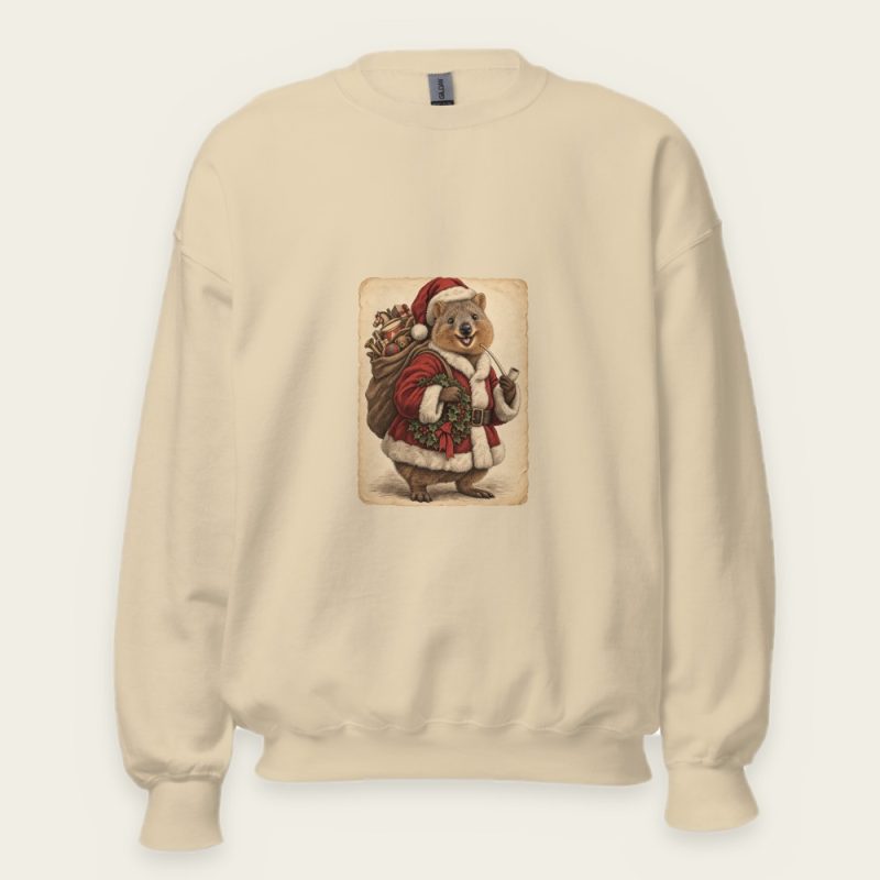 Santa Quokka Sweatshirt – Thomas Nast Vintage Santa Parody Christmas Crewneck