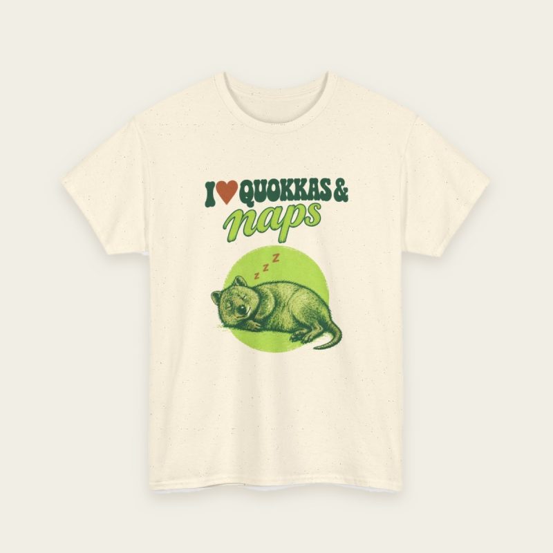 I Love Quokkas & Naps t-shirt in Natural