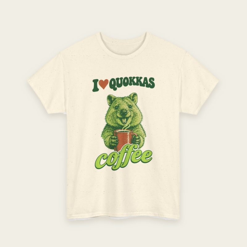 I Love Quokkas & Coffee T-Shirt – natural tee