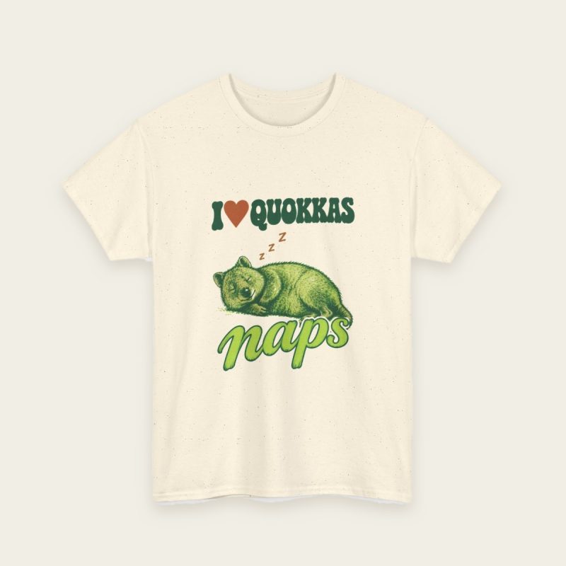 I Love Quokkas & Naps T-Shirt – natural tee