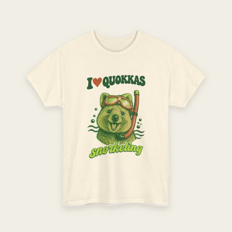 I Love Quokkas & Snorkeling T-Shirt – natural tee