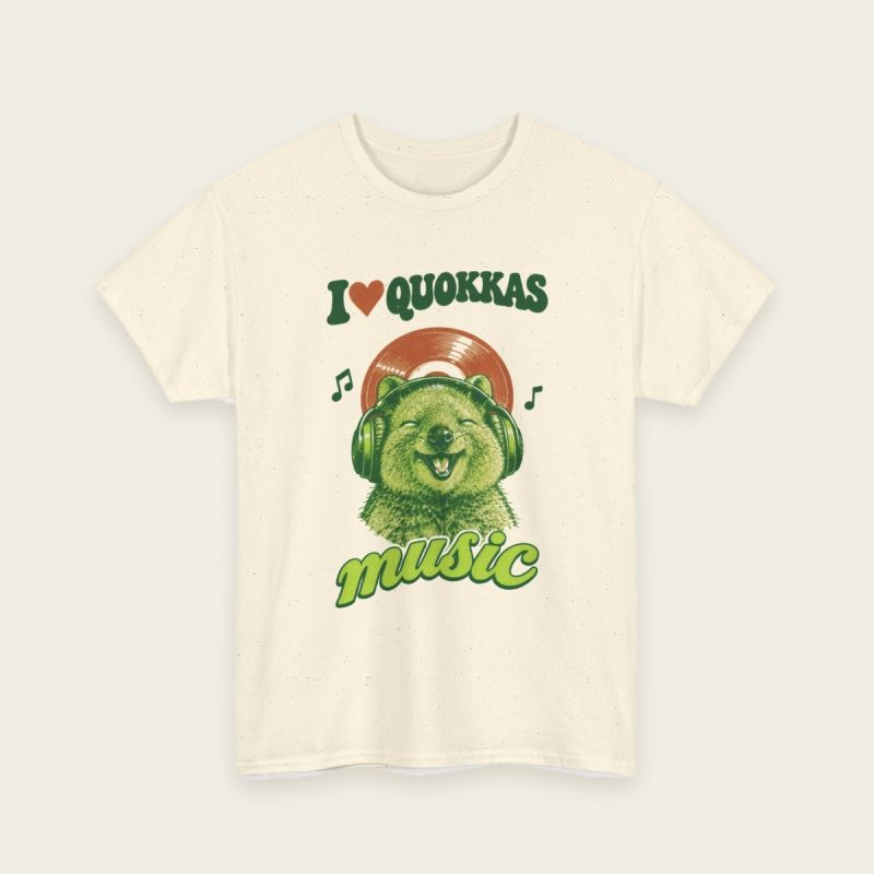 I Love Quokkas & Music T-Shirt – natural tee