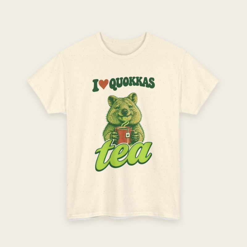 I Love Quokkas & Tea T-Shirt – natural tee