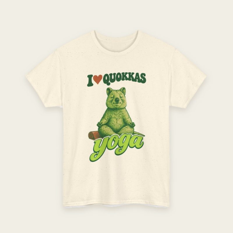 I Love Quokkas & Yoga T-Shirt – natural tee