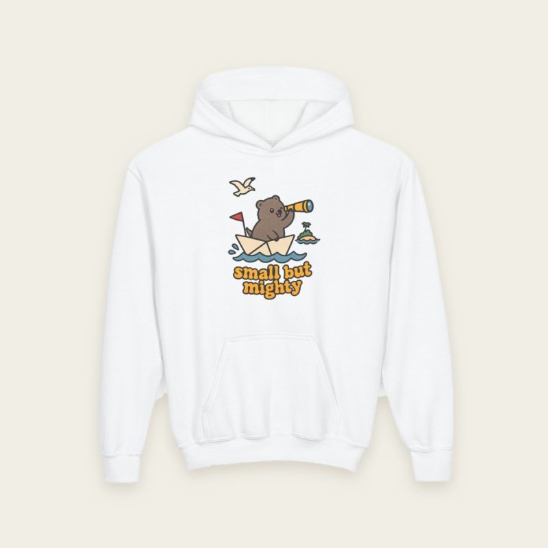 Small but Mighty Quokka Kids Hoodie – Paper Boat Quokka Gift for Little Ones