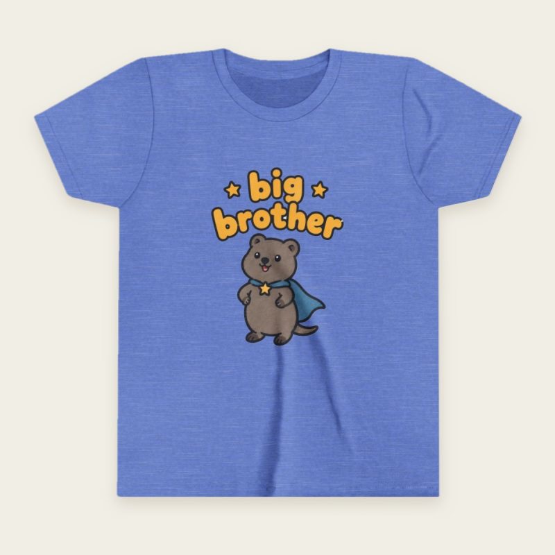 Big Brother quokka kids T-shirt in Heather Columbia Blue