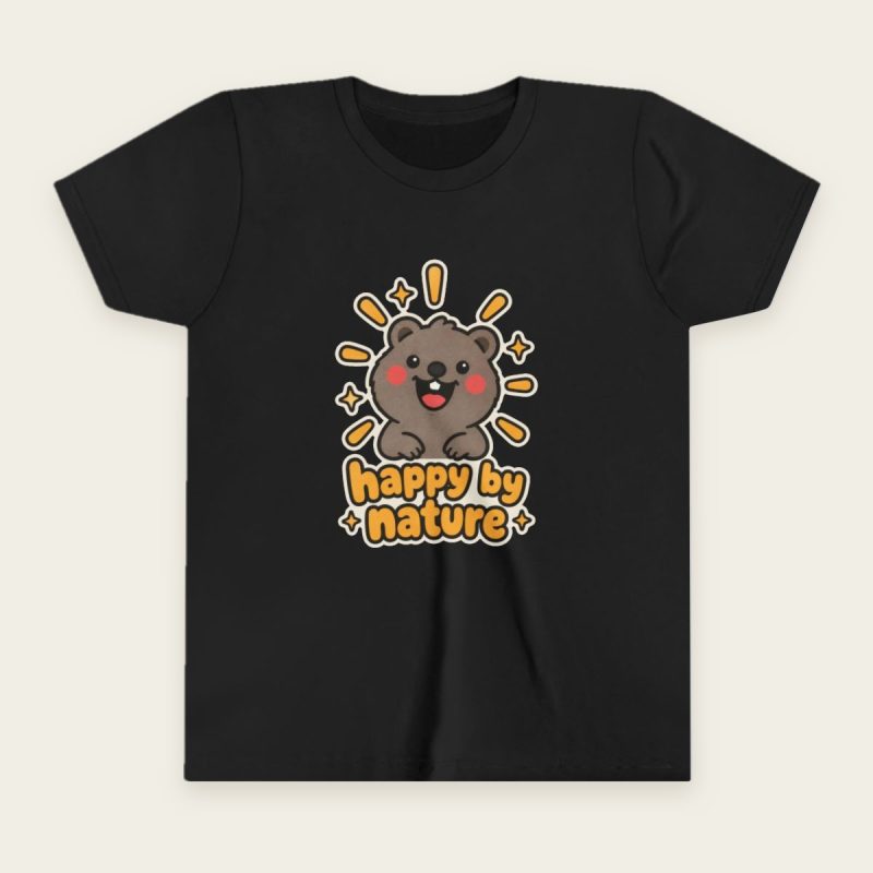 Happy by Nature quokka kids T-shirt in Black