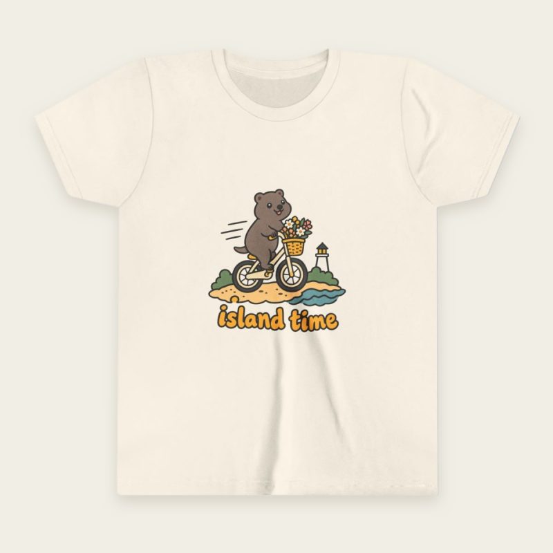 Island Time quokka kids T-shirt in Natural