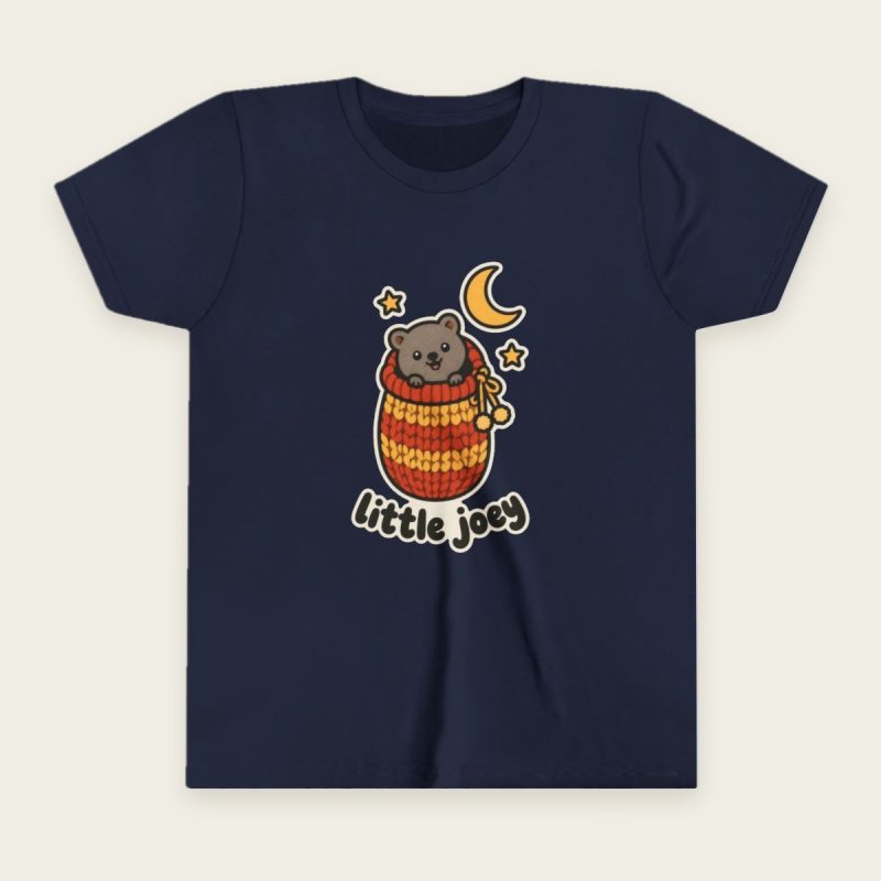 Little Joey quokka kids T-shirt in Navy