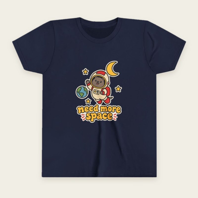 Need More Space quokka kids T-shirt in Navy
