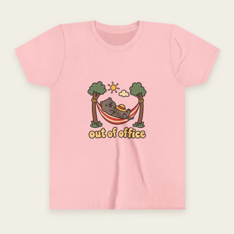 Out of Office quokka kids T-shirt in Pink