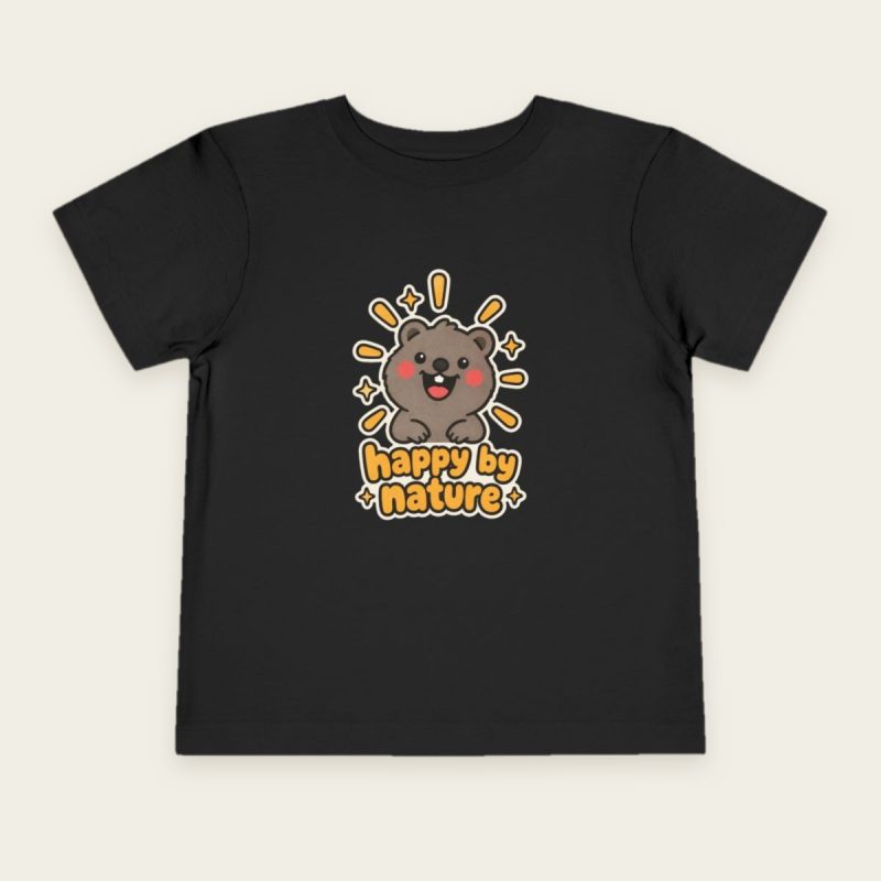 Happy by Nature quokka toddler T-shirt in Black