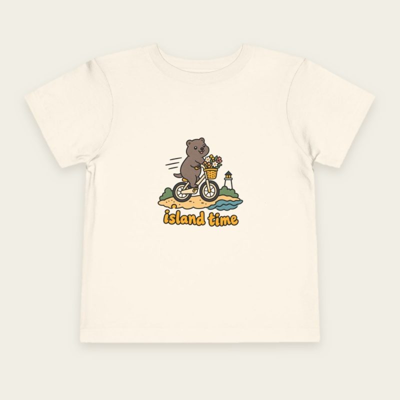 Island Time quokka toddler T-shirt in Natural