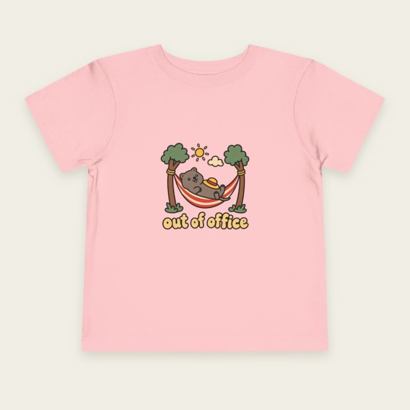 Out of Office quokka toddler T-shirt in Pink