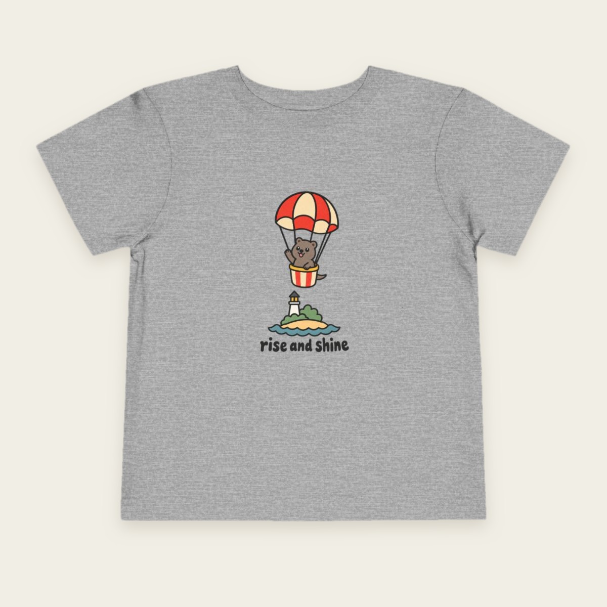 Rise and Shine quokka toddler T-shirt in Athletic Heather