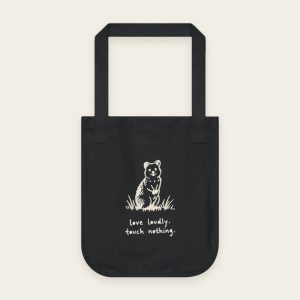 Love Loudly, Touch Nothing quokka tote bag