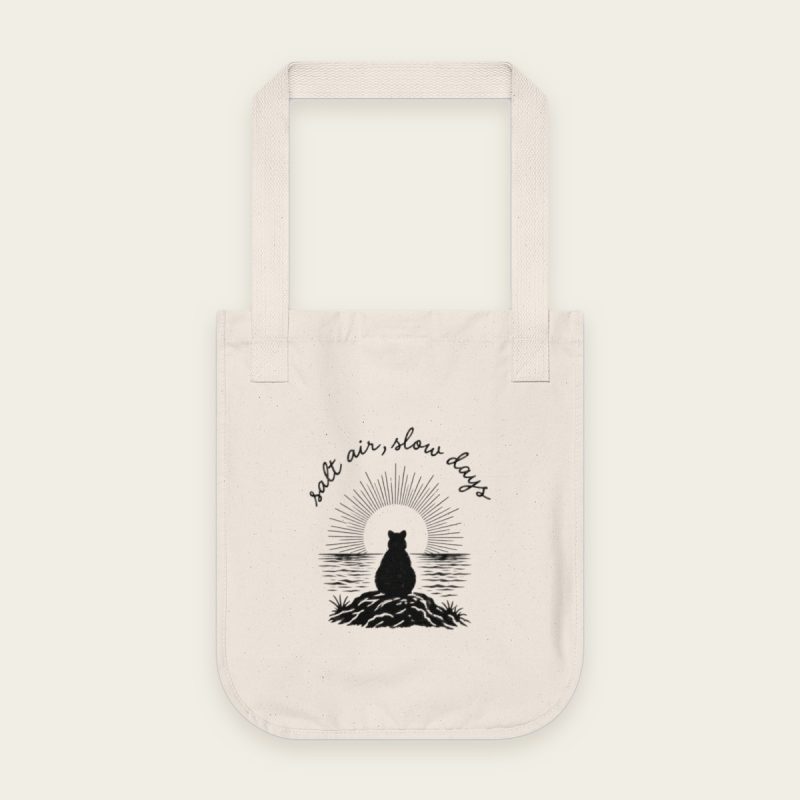 Salt Air, Slow Days quokka tote bag in Natural